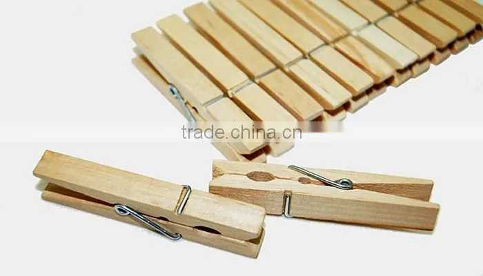 high quality natural birch multifunctional spring strong wooden clothes peg