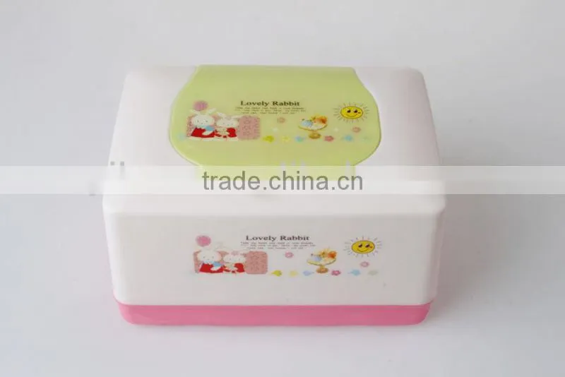 Flip Type Rectangular OEM Plastic Tissue Box