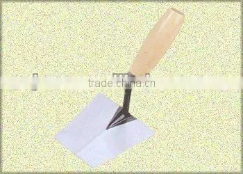 Spainish type wood handle margin carbon steel bricklaying trowel