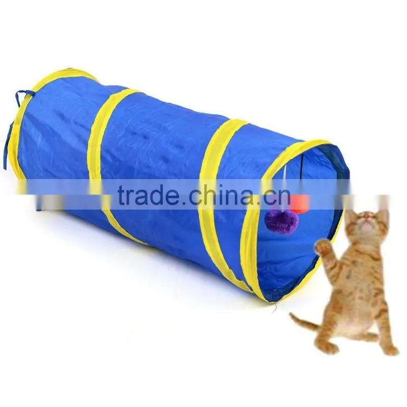Pet Tunnel Cat Kitten Gog Ferrets Rabbits Crinkle Tunnel with Ring Bell Toy Foldable