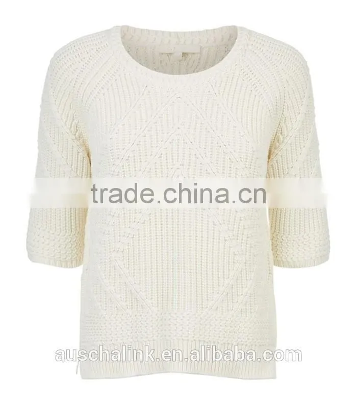 hot sale high quality women half sleeve sweater manufacturer