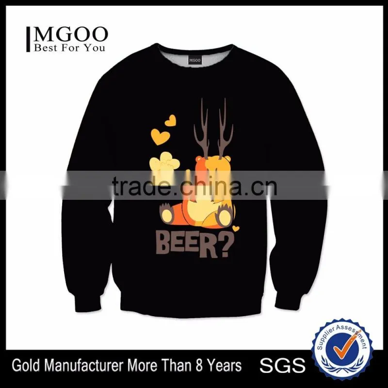 New Fashion Winter Sherpa Fleece Pullover Sweatshirt Custom Brand Sweatshirt From China Cartoon Printed Sweatshirt