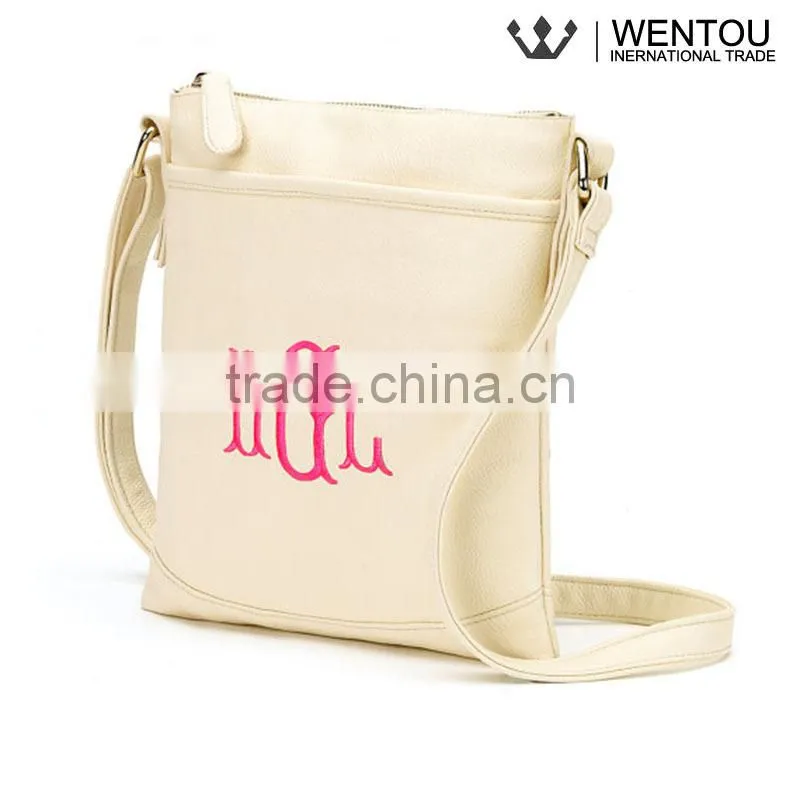 Personalized Monogrammed Crossbody Handbag With Long Strap