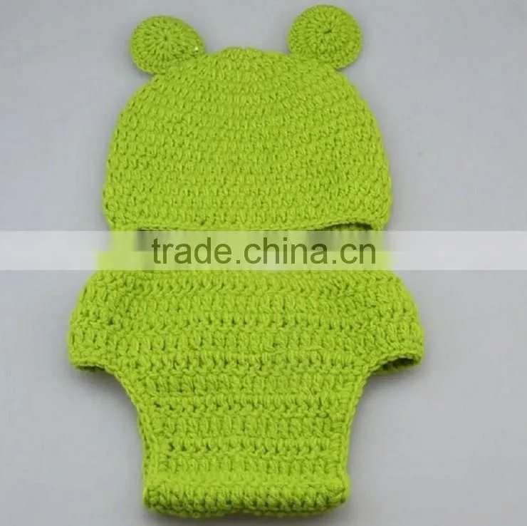 crochet animal costume baby hat and pants set for baby
