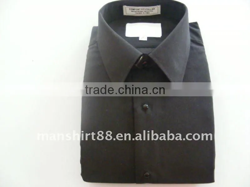 men's microfiber black tuxedo dress shrit
