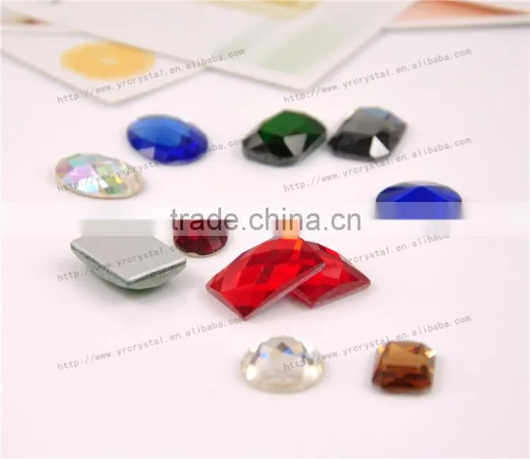 Crystal stone glass beads flat back no hotfix