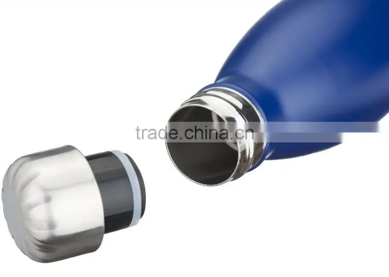 OEM 500ml promotional stainless steel cola shape sport water bottle