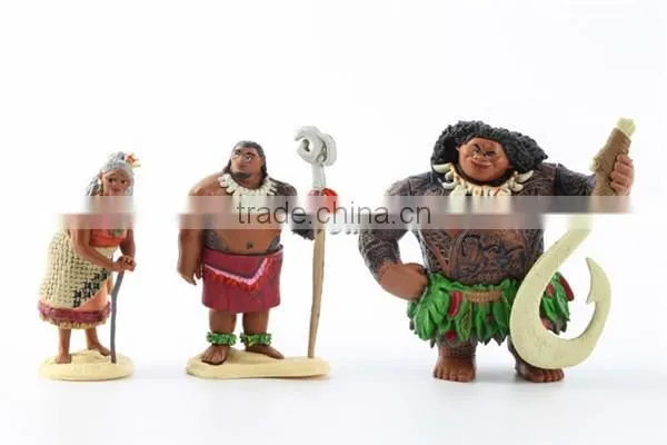 Newest Disny movie Moana action figures set of 10pcs, PVC Mini figure Moana figures