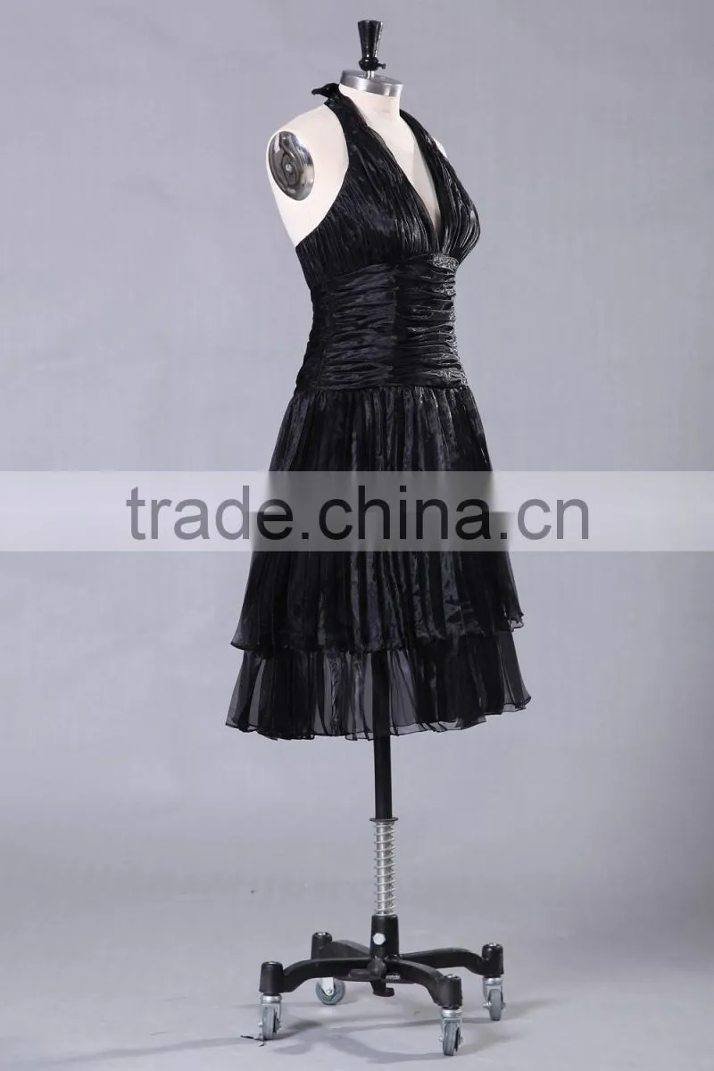 simple style cap sleeves red prom gown ED135