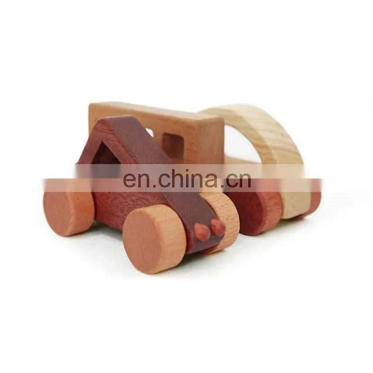 Nature Wooden Montessori Material Educational Toys Trucks And Cars For Kids