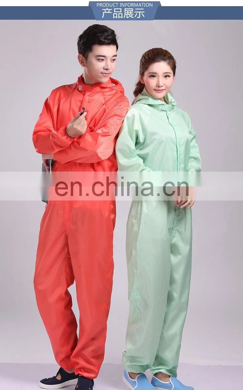 High quality cheap price Antistatic coverall cleanroom coverall ESD coverall