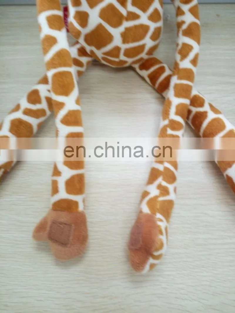 40cm Plush lovely giraffe hanging toy long arm with real product organic cotton