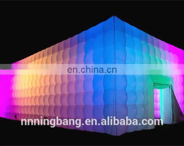 2018 ningbang hot sale led inflatable cube tent for sale