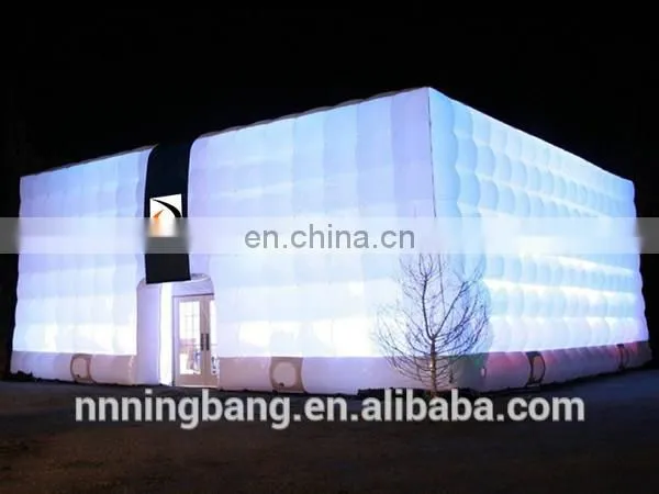 2018 ningbang hot sale led inflatable cube tent for sale