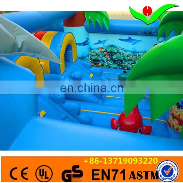 Commercial undersea air inflatable jumping castle with blower in guangzhou