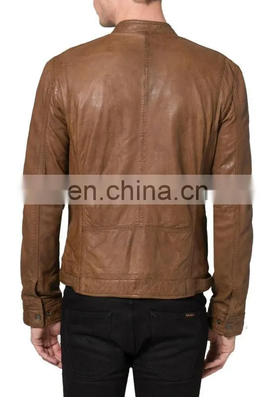 Soft smooth lamb skin leather jackets