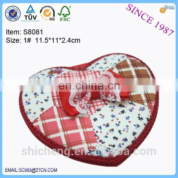 2016 heart shaped pocket mirror with led light
