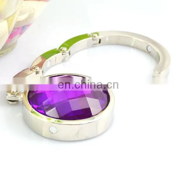 Fashion cheap metal foldable bag hanger table hook