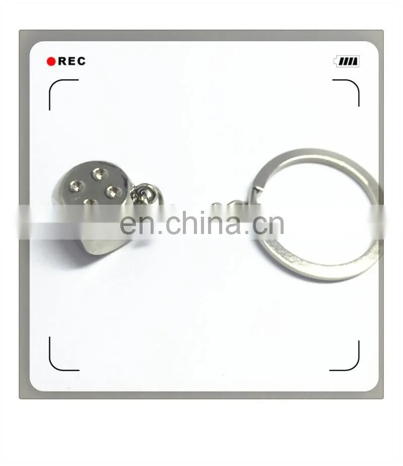 Custom logo metal key chain pendant with rhinestone