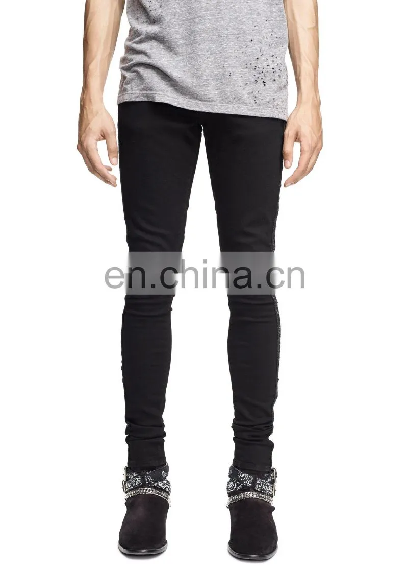 DiZNEW BLACK CUSTOM MENS STRETCH JEANS FOR MEN