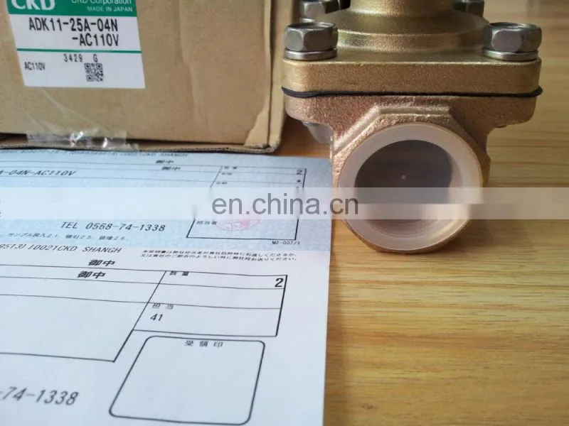 Standard Japan Original CKD Pneumatic Valve 100V AC Solenoid Valve ADK11-25A-04N