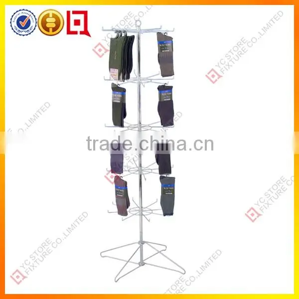 Double-side sock portable small cardboard counter display stands