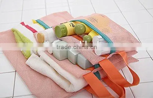 4PCS/Set Multi-Functional Portable Travel Luggage Suitcase Clothes Underwear Packing Cubes Organizer Mesh Storage Makeup Bag Pou