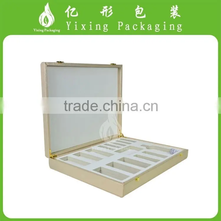 Custom Material Wooden Covered With Suede PU Leather Cosmetic Gift Storage Box
