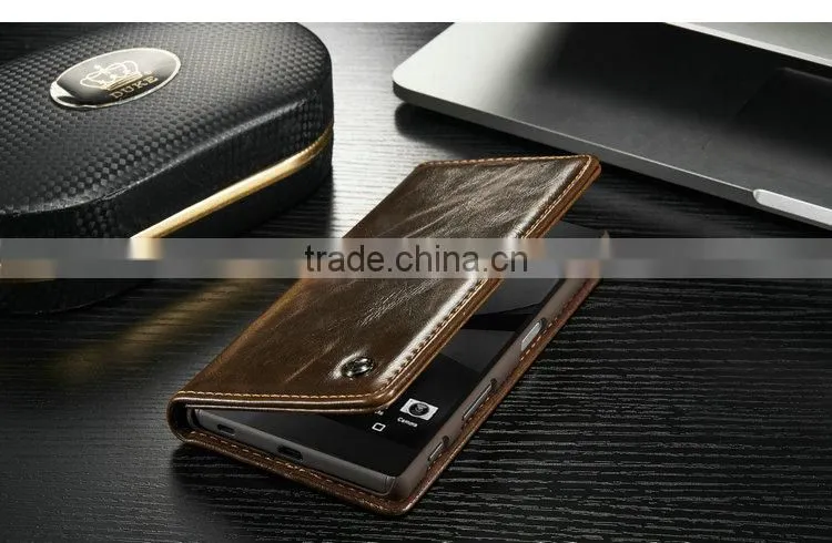 Bulk Buy Form China Leather Flip Case For Sony Xperia Z5, Cell Phone Case for Sony Xperia Z5
