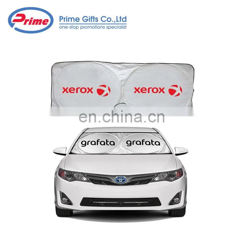 Promotional custom design foldable funny car sunshade
