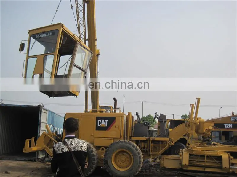 USA original CAT 12H motor grader loading, Caterpillar 12H load to Nigeria, Loading service for CAT 12H