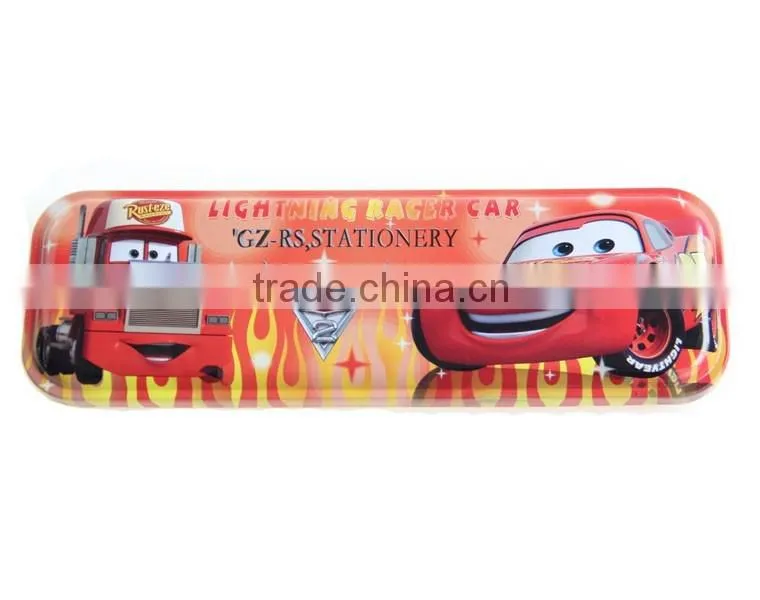 cute pencil box metal tin pencil case school stationery