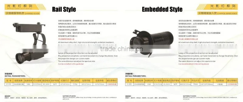 Most popular high brightness LED indoor outdoor rotating image projector lamp