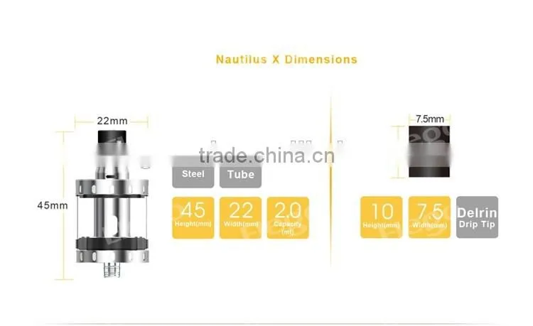 In Stock! Shipping within 24 hours Leak Proof Aspire Nautilus X with U-Tech Coil,Elego Wholesale Nautilus X