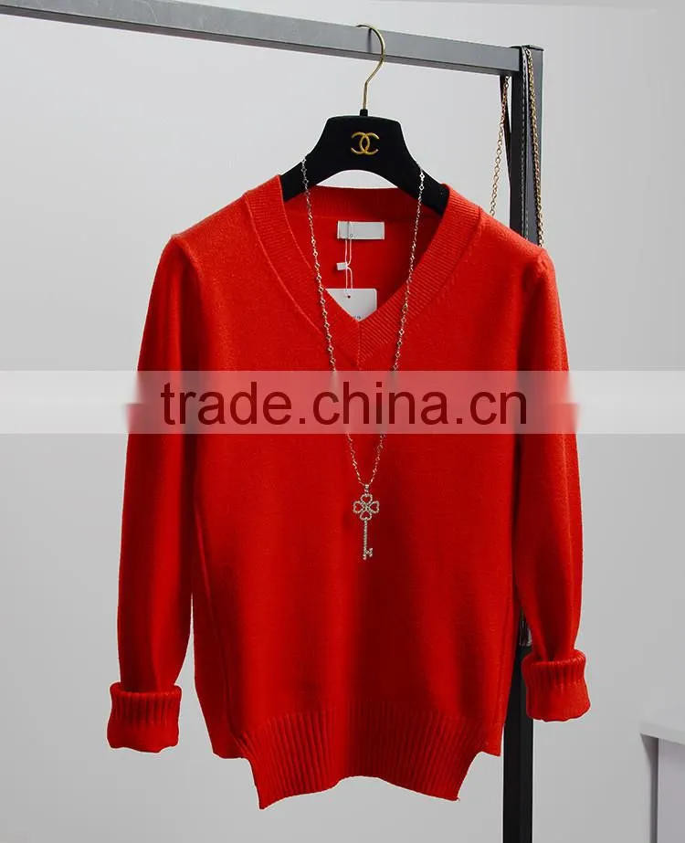 Hot sale 2016 fashion design pullover sweater knitted sweater for girls