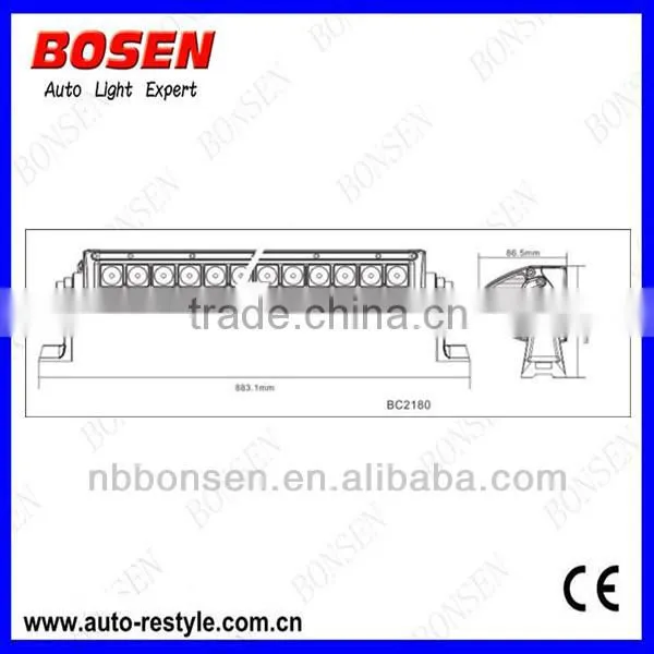 180W led light bars for tractor, forklift, off-road, ATV, excavator, heavy duty equipment etc.