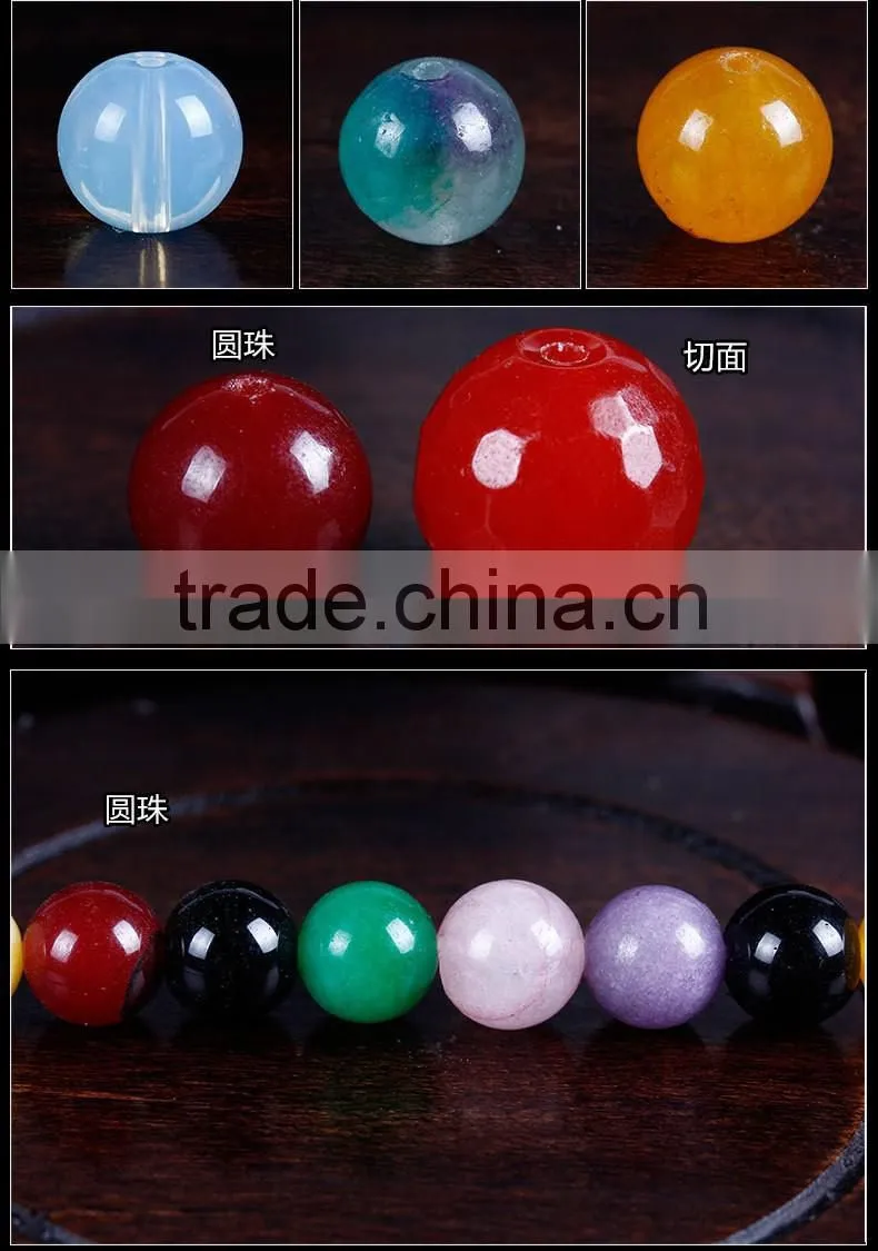 4mm 6mm 8mm 10mm 12mm Natural stones loose beads section face cut agate jade charms jewelry accessory