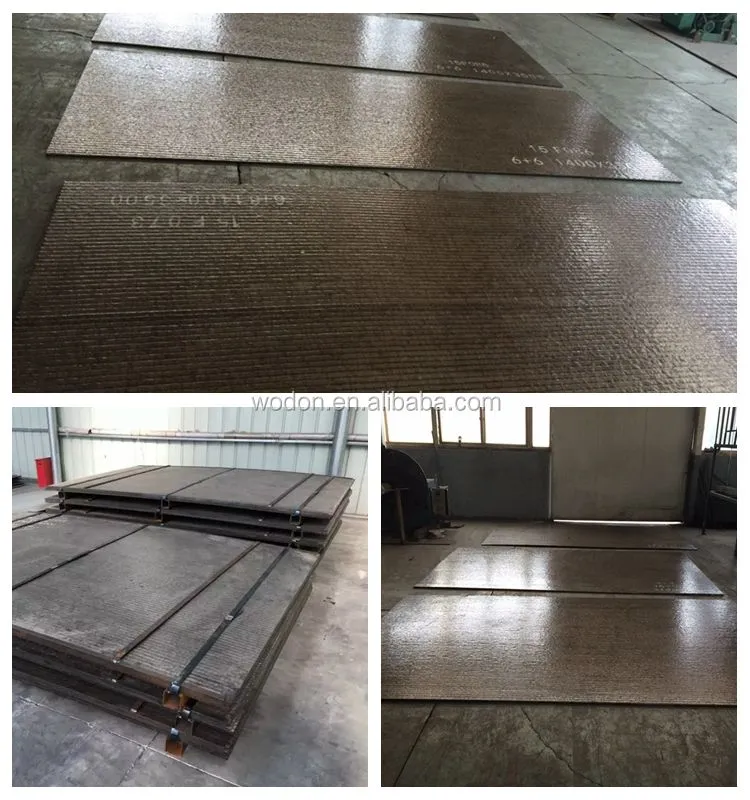 Wodon Bimetallic Composite Hardfacing Steel Plates High-Durability Sheet for Cutting Welding Bending