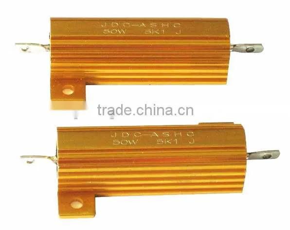 500W Gold Aluminum Housed Wirewound Resistor