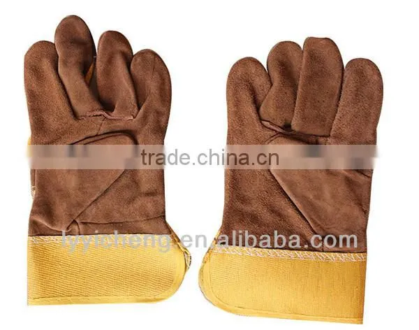 cow split leather welding gloves