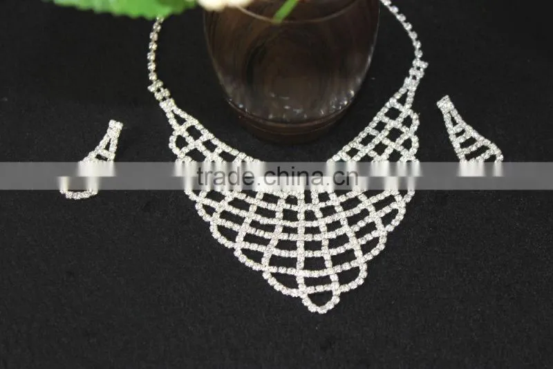 2015 new products fashion women wedding crystal jewelry set
