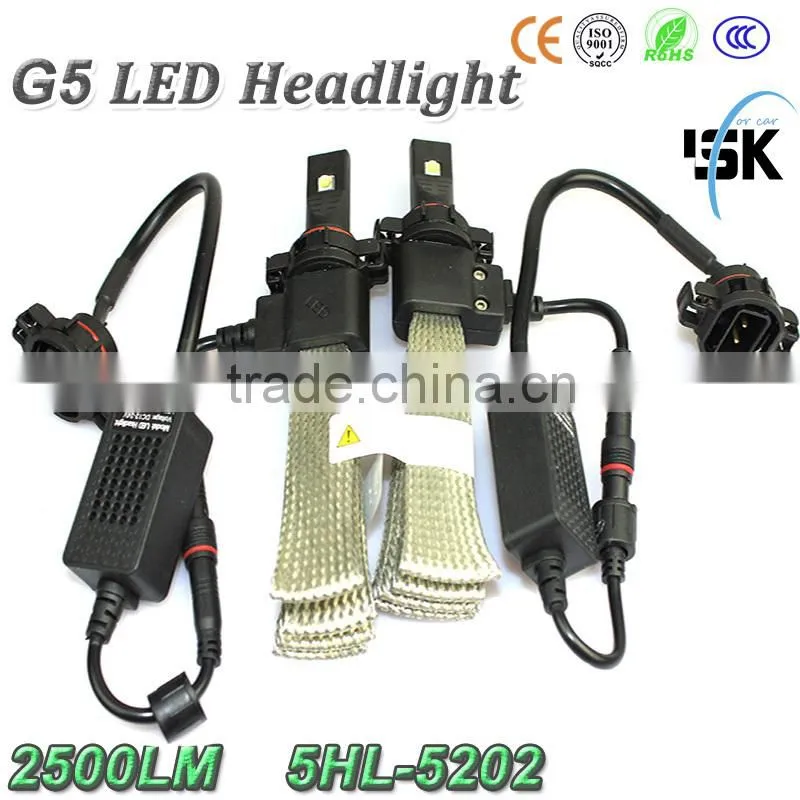 Factory supply G5 led headlight single beam powerful light moto 2500lm led headlight bulb from LSK
