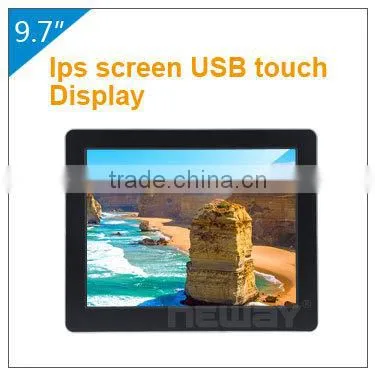 Hidden bracket 4 wirse resistive touch panel widescreen lcd monitor