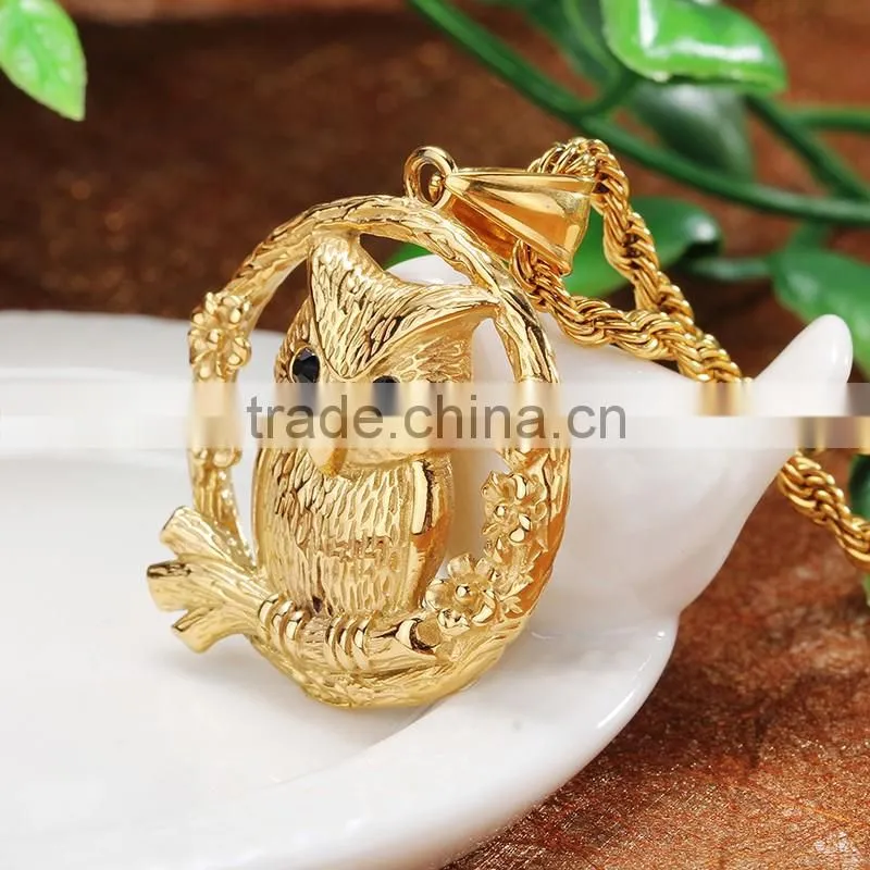 Stainless steel gold plating jewelry pendants charms animal jewelry pendant