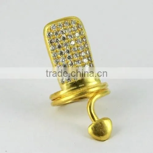 Best Deal Today Finger Ring !! 925 Sterling Silver White Cz Gold Plated Jewelry in India, Silver Jewelry Wholesaler