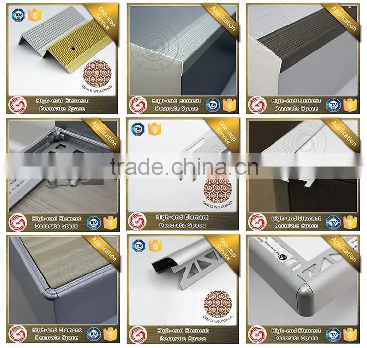 Customers first aluminium ceramic wall floor tile trim profile