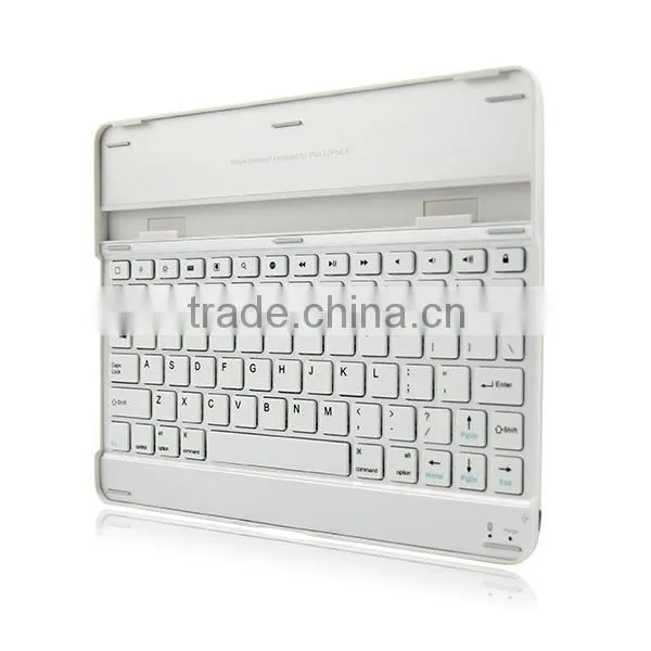Aluminum Alloy Bluetooth Keyboard Case for iPad 2 3 4 Silver