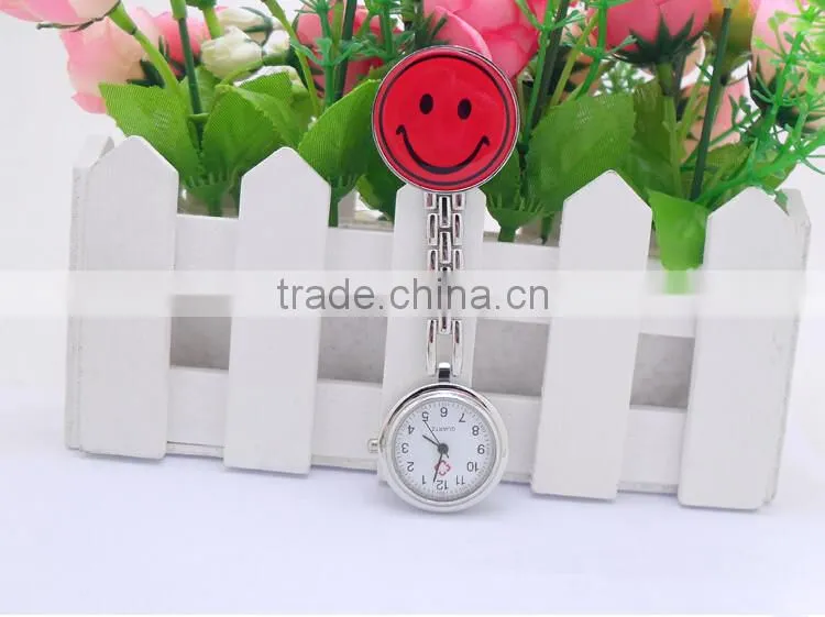 smile nurse watch strainless steel pocket watches