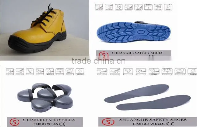 fashionable brown crazy horse leather steel toe insert safety shoe work shoe for men