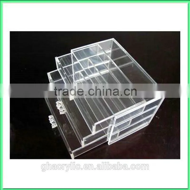 Multi drawers design clear acrylic storage box,acrylic storage box